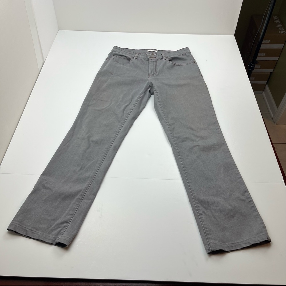 Eileen Fisher Straight Leg Jeans in Light Gray